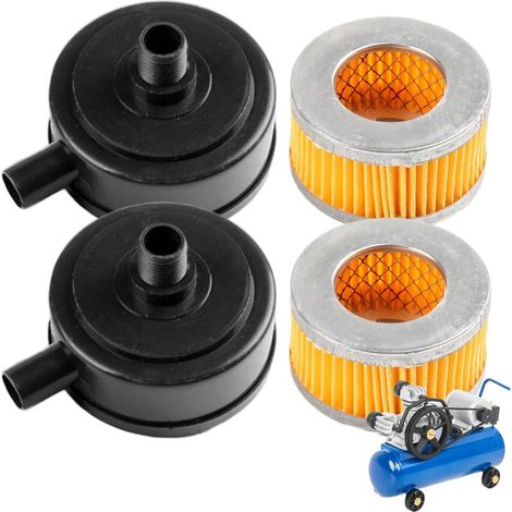 Stück Luftkompressorfilter, Schalldämpfer-Ansaugfilter mit 20 mm Gewinde und Kunststoffabdeckung, Luftersatz für Kompressoren und Druckluftwerkzeuge (1/5)