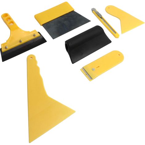 Kit outil de pose pour film de protection vitre, kit de teinte pour installation film auto, jaune (1/5)