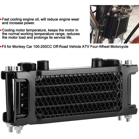 Radiateur d'huile moteur avec kit de fixation pour ATV 100-250CC, moto tout-terrain et quad