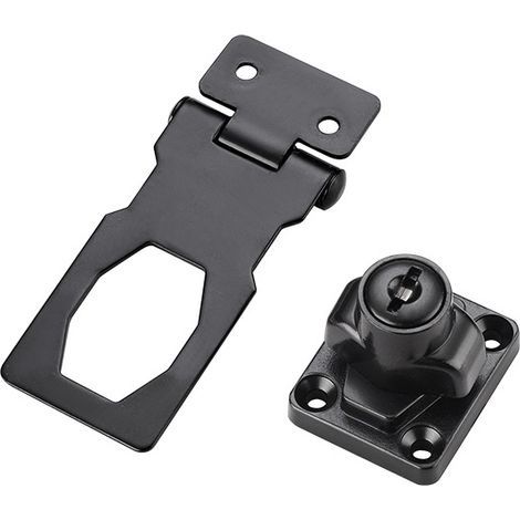 2 Pcs Verrou Porte Avec Clef, Moraillon Loquet de Porte, Moraillon de Verrouillage, Lock Hasp avec clé Hasp avec, Hasp de verrouillage en métal, pour les Meubles de Boîtes de Placard de porte (1/5)