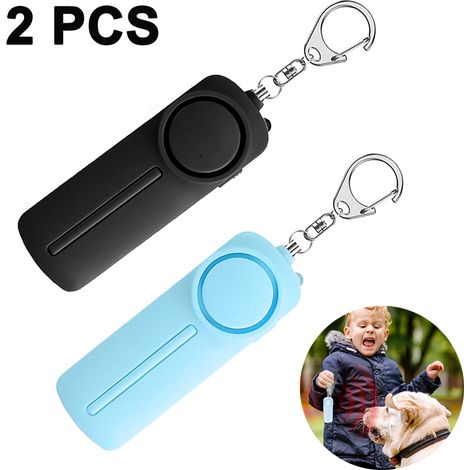 Porte-clés alarme personnelle d'autodéfense – Sirène puissante de 130 dB avec lumière LED – Sifflet d'alerte d'urgence pour femmes, enfants et personnes âgées (1/5)