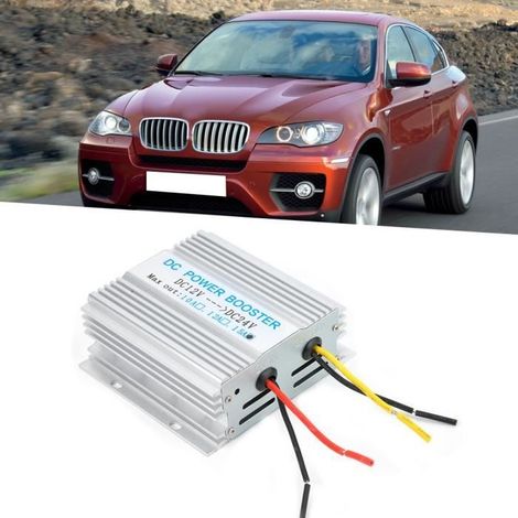Convertisseur 12V à 24V - RUR - Élévateur Inverseur 15A - Alimentation Universelle - Voiture - Aluminium (1/4)