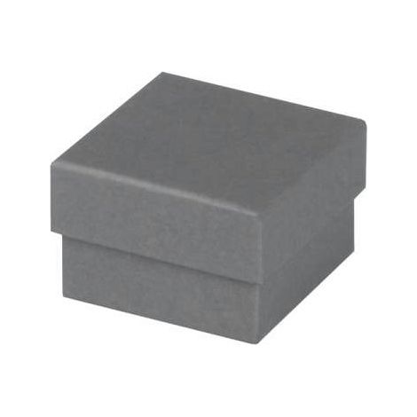 Pequeña caja decorativa gris para joyas, ideal para regalar. (1/2)