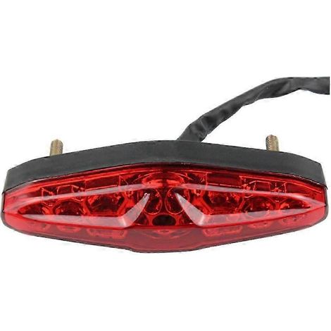 Feu arrière LED rouge 12V compatible avec les motos Cruiser Prince tout-terrain, de plage et vintage. (1/5)