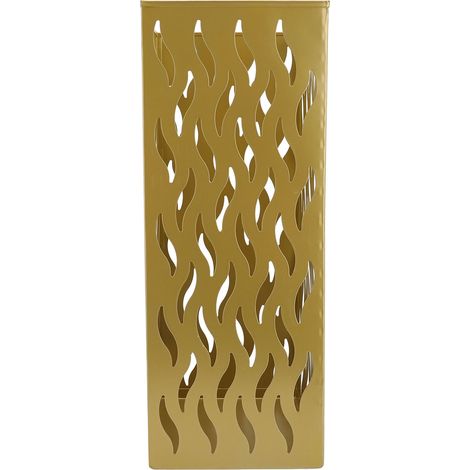 Entryway Umbrella Stand Fashionable Metal Storage Bucket Indoor Rain Umbrella Organizer for Home and Office Golden