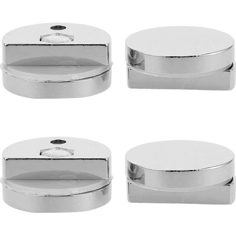 Supports de miroir Tofficu avec fixation sécurisée (lot de 4) en alliage de zinc pour la fixation de miroirs de salle de bain et de douche. (1/5)