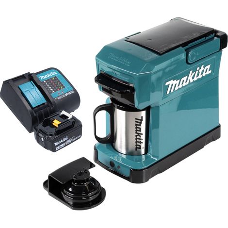 Makita DCM 501 SM Cafetière sans fil 12 V maxi / 18 V + 1x batterie 4,0 Ah + chargeur