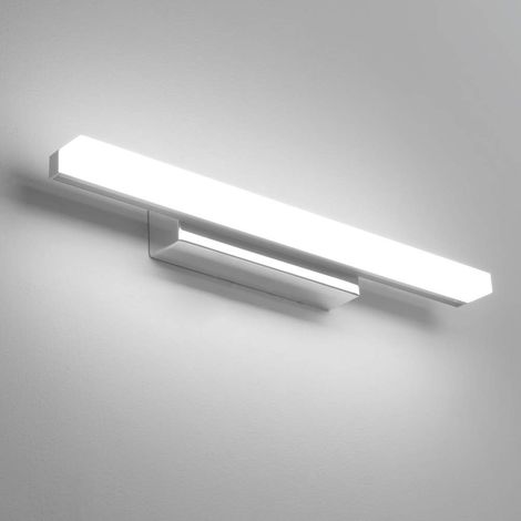 Lampe Miroir LED salle de Bains 12W 40cm, IP44 Lumiere Salle de Bain Miroir Moderne, Applique Murale Salle de Bain, 110-240V, Blanc Froid 6000K (1/5)