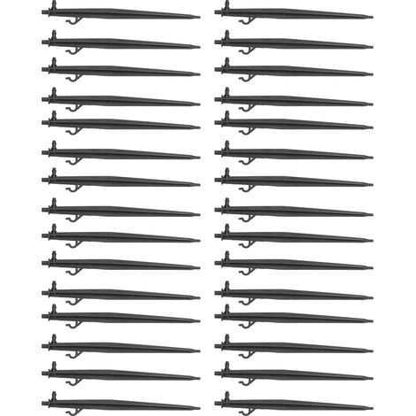 Support de Micro-arrosage, 30 pièces, tige d'insertion de sol en plastique, Support d'irrigation goutte à goutte, piquet pour le jardinage (1/5)