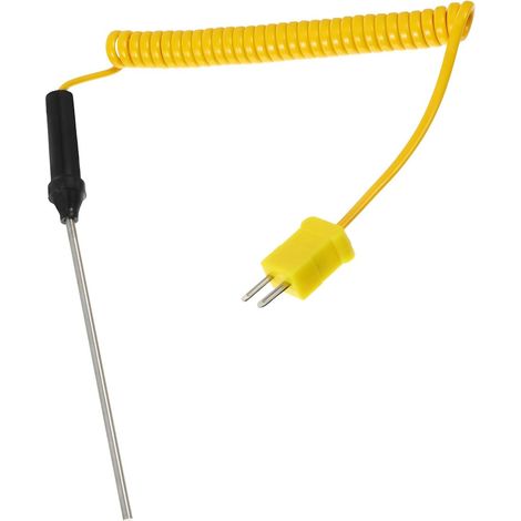 Thermocouple Sonde de Température Isolation en Acier Inoxydable de Type K Sonde Jaune Solide et Précise pour Thermomètre Numérique (1/5)
