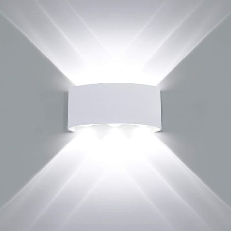 Wandlampe LED Innen Modern Wandleuchte Einstellbarer Lichtstrahl für Wohnzimmer Schlafzimmer Flur -6W Kaltweiss (Weiß)