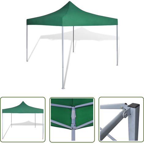 Tente pour fête - vidaXL Tente pliable verte 3 x 3 m - Tente pour barbecue (1/5)