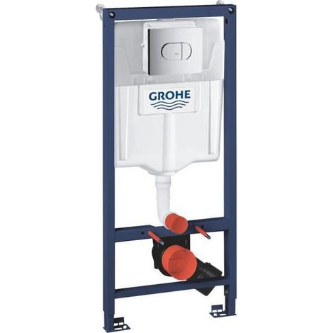 Grohe Solido - Conjunto de instalación empotrada de inodoro suspendido y pulsador de descarga Arena Cosmopolitan, cromo 38981000 (1/3)