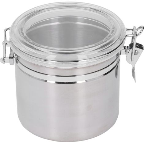 Boîte de Rangement Alimentaire Acier Inoxydable 1300ml Hermétique pour Thé, Fruits Secs et Lait en Poudre (1/5)