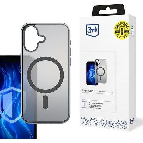 Apple iPhone 16 Plus - Coque MagCase 3mk Frosty noire