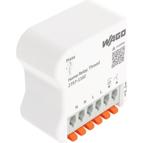 WAGO HOME RELAY - MATTER® OVER THREAD® (16 A) MODULE RADIO INTELLIGENT ENCASTRÉ POUR PRISES 2757-1102