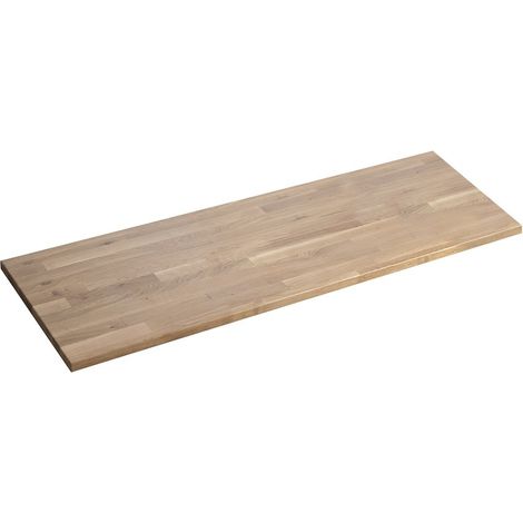 Plan de travail WOODY 906x28x463mm, Chêne massif naturel (1/5)