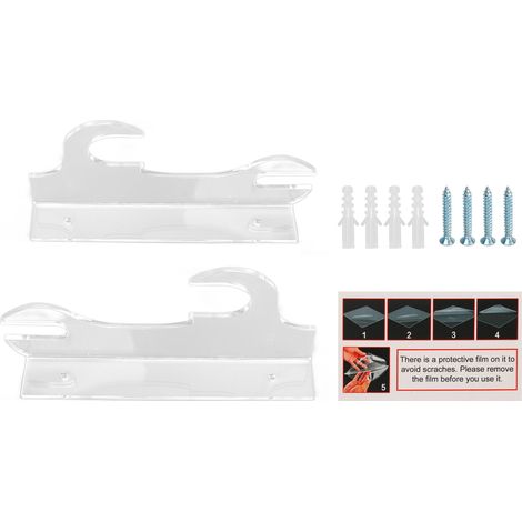 2 Pièces Porte-Épées Samurai Support Murale Rack Transparent pour Sabres Japonais (1/5)