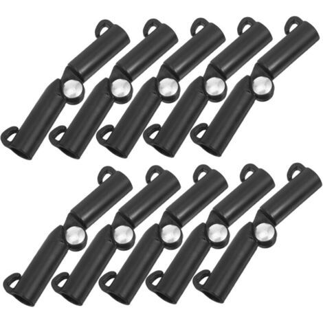 10 Pièces accessoires de jardinage tomate les soutiens de plein air concombre enjeux extrait de film boucle en forme de plante clip plante pinces à treillis clip de tige abdos Noir 11mm (1/4)