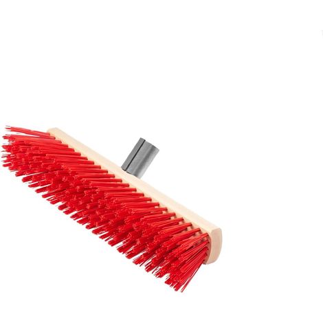 1 Balai Industriel Sans Manche, Tête 40cm, Support Métal, Bois, Pour Jardin, Garage, Terrasse