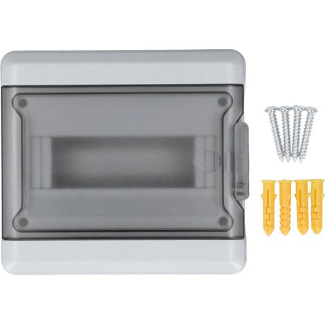 Boîte de distribution 9 voies IP65 étanche, couvercle transparent, montage ouvert, protection étanche. (1/5)