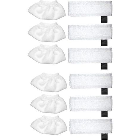 Chiffon de Nettoyage - Karcher - EasyFix - 6x Cleaning cloth - 6x Cloth cover - Compatible SC2 SC3 SC4 SC5 (1/5)