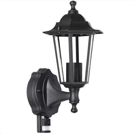 Aplique de exterior con sensor de movimiento, IP44, antracita (1/5)