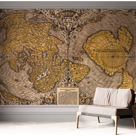 Carta da parati adesiva - lavabile - decorazione murale - per cucina - pellicola decorativa Cartografia storica 312x219 cm (1/5)