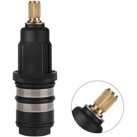 LAN Kit de réparation pour mitigeur thermostatique de douche en laiton, cartouche thermostatique de rechange, noyau de vanne eau chaude/eau froide, pour robinet de douche (1/4)
