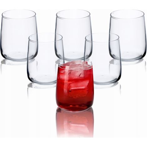 KADAX Wassergläser, Set von 6, Trinkgläser, Saftgläser aus Glas, Gläser 330ml (1/5)