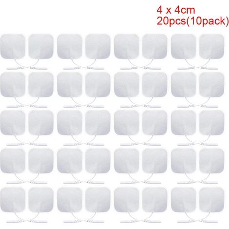 10/20 électrodes de stimulation musculaire en gel, tissu non tissé, coussinets de rechange auto-adhésifs pour appareil de thérapie numérique TENS05270