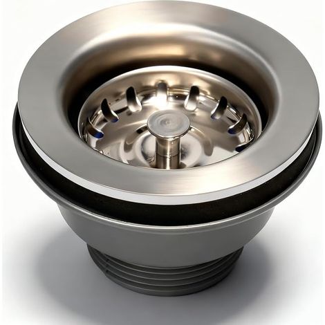 Stainless Steel Kitchen Sewer Sink Drain 1½" Suitable for 57-65mm Basin Hole (1/5)
