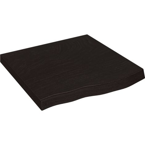Maison Exclusive - Piano Tavolo Marrone 60x60x(2-6) cm Rovere Massello Trattato