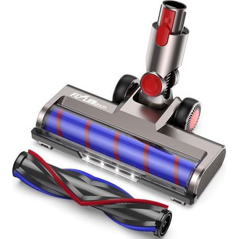 Bürste kompatibel für Dyson V7, V8, V10, V11, V15 Staubsauger, Bürste mit 4-LED Scheinwerfern, Flexibler Rotation und 2 Ersatzrollen (1/5)