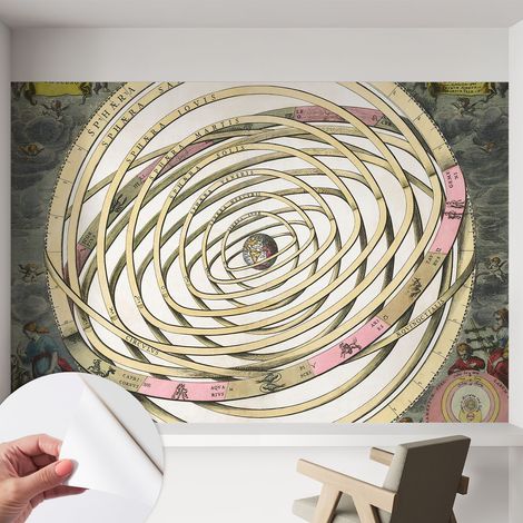 Selbsthaftend Tapete für Wohnzimmer Schlafzimmer Küche - Wanddekoration Kosmische Spirale 152x104 cm (1/5)