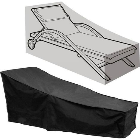 CSPARKV Waterproof Outdoor Garden Furniture Cover Sun Lounger Cover Anti-UV, Heavy Duty Patio Chaise Lounge Cover Rattan Sun Lounger Cover