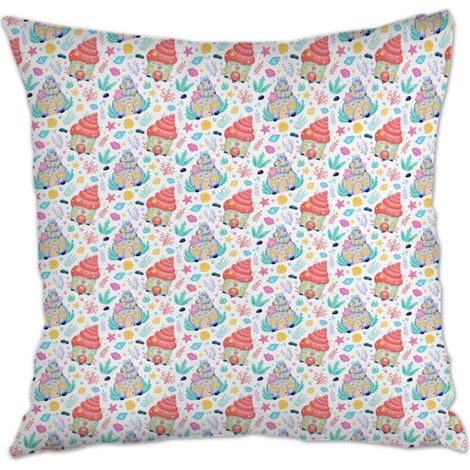 Housse de coussin 45x45 cm en polyester doux pour canapé lit salon chambre à coucher (1/5)