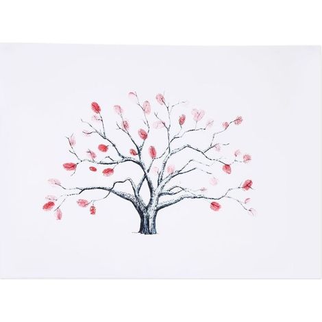 1 types arbre d'empreintes digitales livre d'or de mariage personnalisé affiche de livre d'or de mariage avec encre 6 couleurs-Fei Yu (1/5)