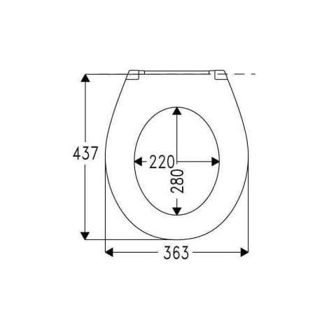 HARO  asiento  inodoro  Lago  blanco  bisagra  de  arco  acero  inoxidable  B0302Y (1/3)