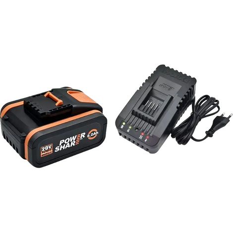 Batterie, capacité 8000mAh, compatible avec les outils Worx, 8.0AhX1 chargeurX1 (1/2)