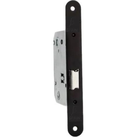 Poignée de verrouillage décentré pour portes de passage en bois incrusté unifié mesure 70mm bords ronds, mesure 70mm pour portes en bois intérieur noir (1/3)