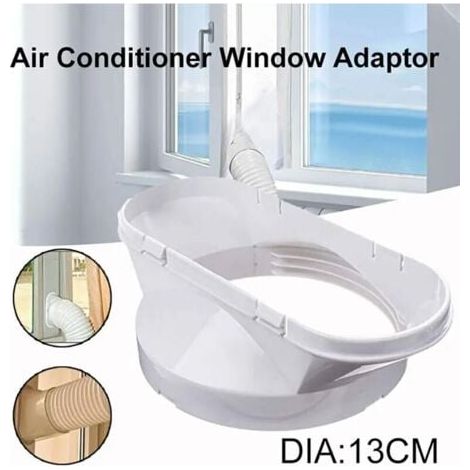 13 cm Durable Portable Climatiseur Accessoires Pratique Fenêtre Plaque Blanc Tuyau D'échappement Connecteur Conduit Adaptateur Partie (1/5)