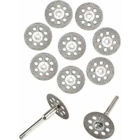 Bardusch-10x Mini Diamant Coupe Disque Roue Lame de Scie Kit Pour Rotatif Outi,pour couper, scier, couper, meuler et aléser des matériaux durs(22mm) (1/5)