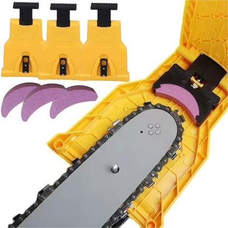 Générique 3PCS Affuteuse De Chaine Tronconneuse Ultra-Rapide, Précision Instantanée Eguiseur Chaine De Tronçonneuse Professionnel avec Aiguiser, Outil De Précision pour Bûcherons (1/5)
