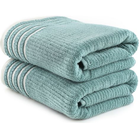 Toalla de baño, toalla de ducha, toalla de sauna. Set 100% MICROCOTTON Verde (1/3)