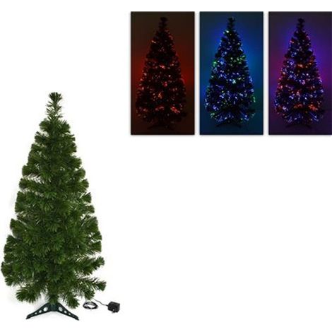 Albero di natale a fibra ottica luci decorazioni di natale addobbi multicolor 80 cm luminoso (1/5)
