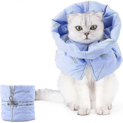 Collier pour chat ajustable après une opération, bleu (taille : S) (1/5)