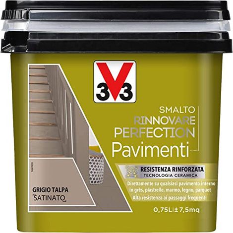 V33 SMALTO RINNOVARE PERFECTION PAVIMENTI Grigio Talpa Satinato 0,75 L