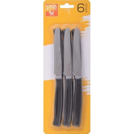 COLTELLI TAVOLA NERI 6 PZ (1/2)