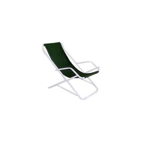 Metal Far Dondolino Swing Basculante in Acciaio con Seduta Textilene Rimovibile